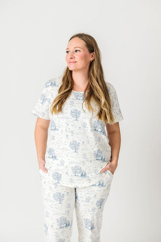 The Empty Tomb Womens PJ Short Sleeve Jogger Set Cotton