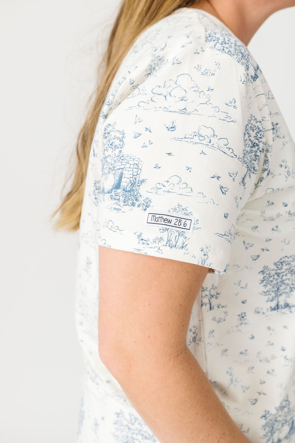 The Empty Tomb Womens PJ Short Sleeve Jogger Set Cotton