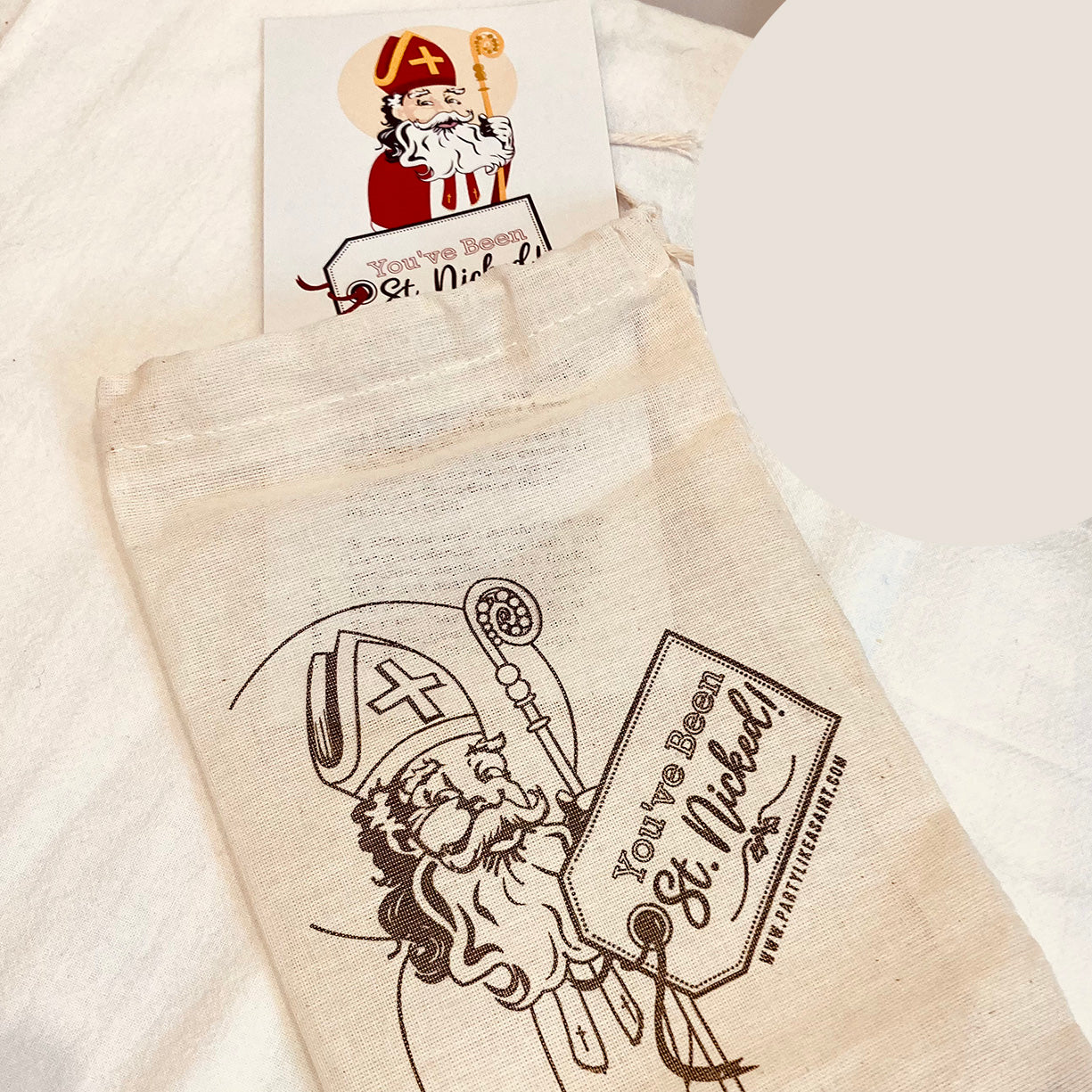 You’ve Been St. Nicked! Advent & Christmas Gift Bags – Made in the USA (Co)