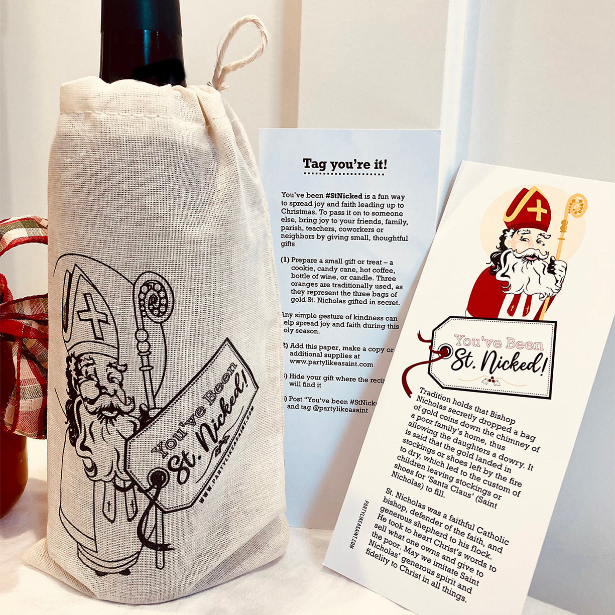 You’ve Been St. Nicked! Advent & Christmas Gift Bags – Made in the USA (Co)
