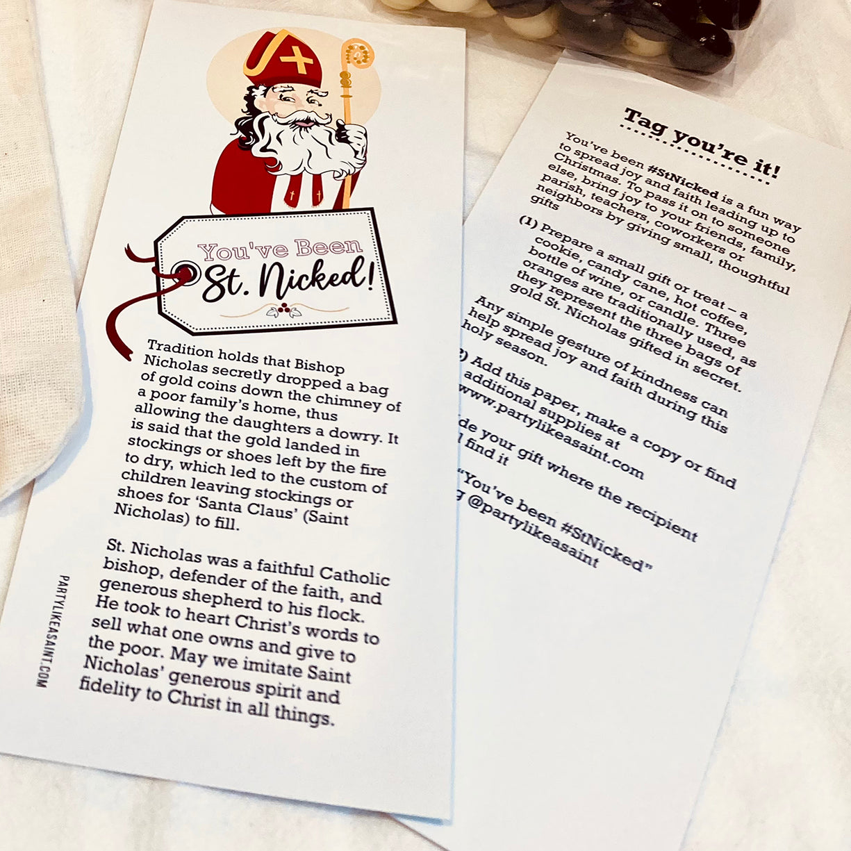 You’ve Been St. Nicked! Advent & Christmas Gift Bags – Made in the USA (Co)
