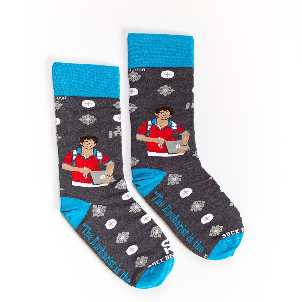 Bl. Carlo Acutis Eucharist Adult Socks