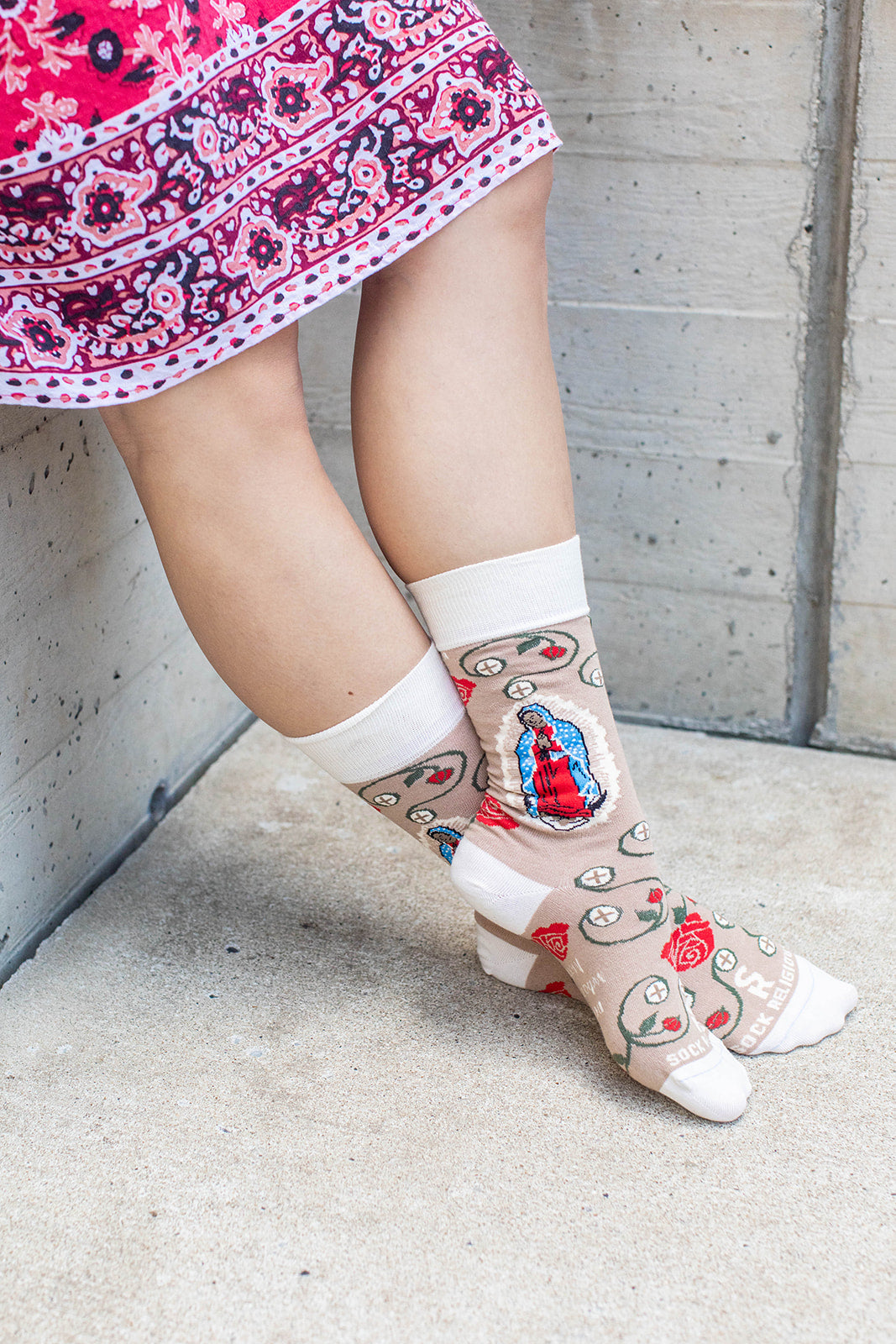 Our Lady of Guadalupe & The Eucharist Adult Socks