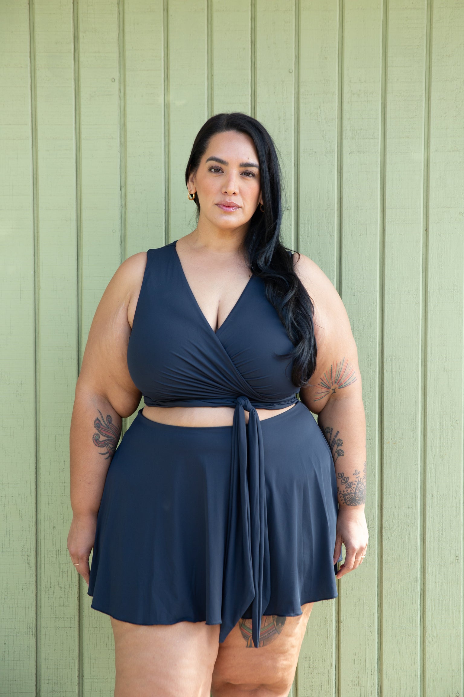 High Waisted Swim Skirt with Briefs