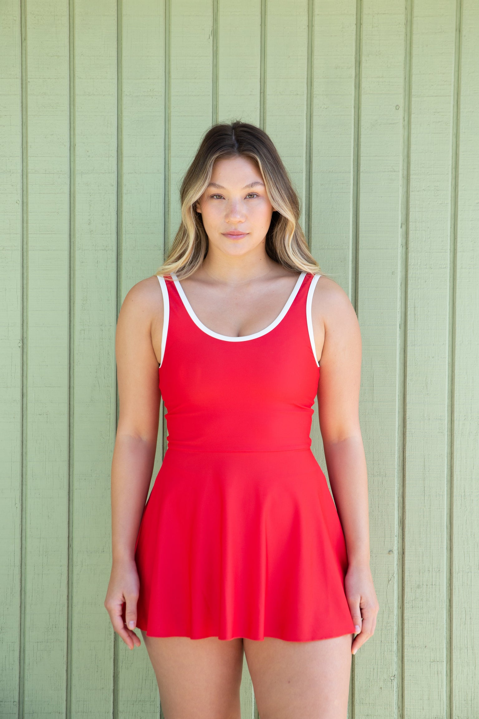 retro swim dress Retro Swim Dress XL / Red