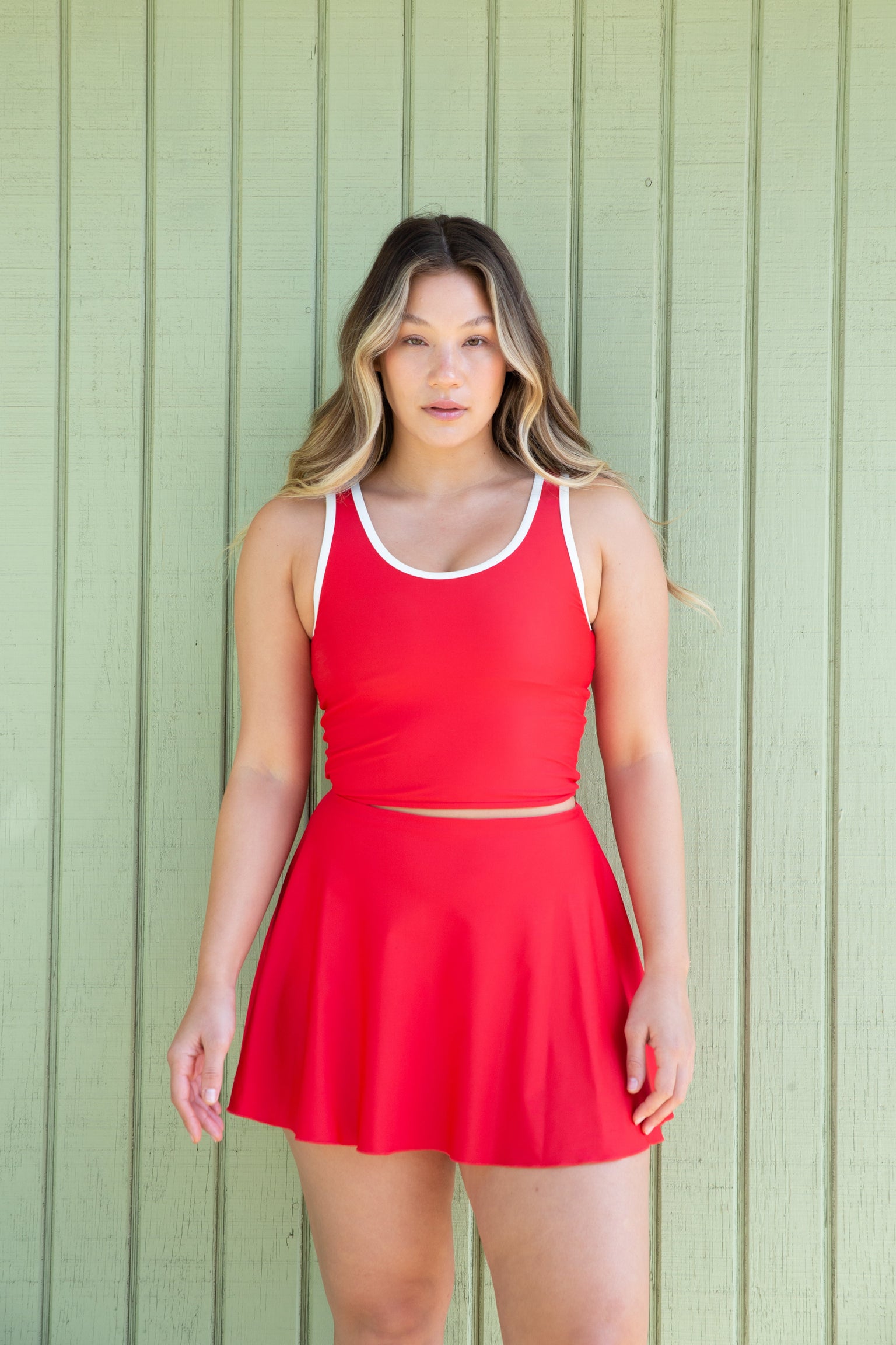 High Waisted Swim Skirt with Briefs