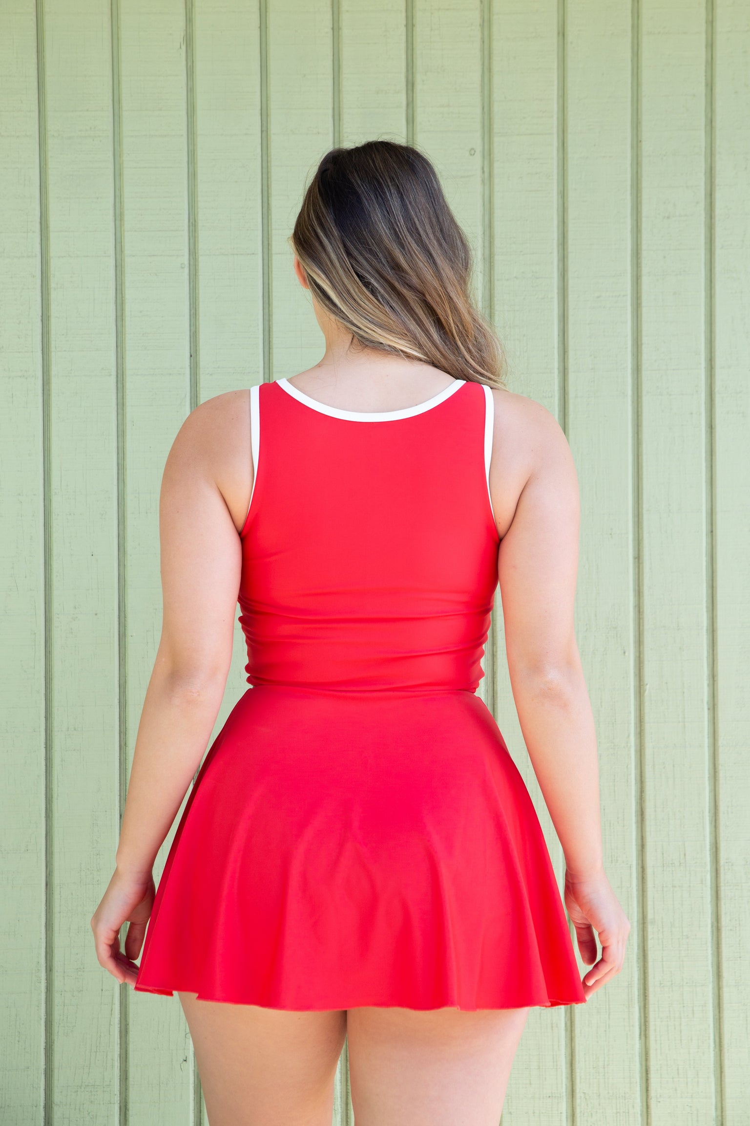 High Waisted Swim Skirt with Briefs