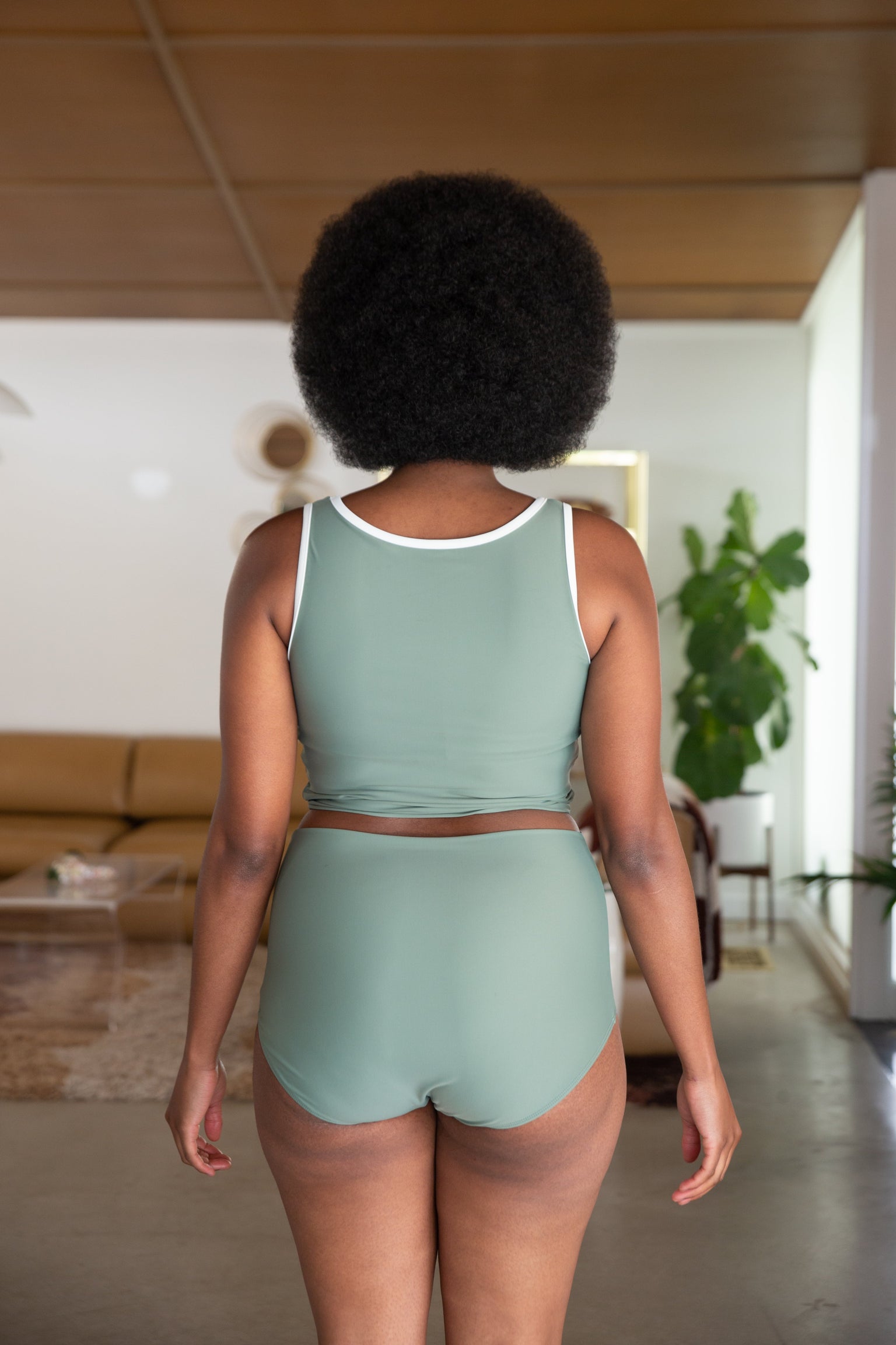 High Waisted Swim Briefs