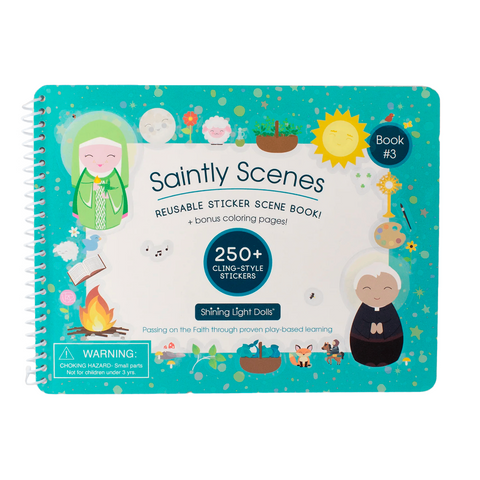 Saintly Scenes Book #3 - Reusable Sticker Scene and Coloring Book