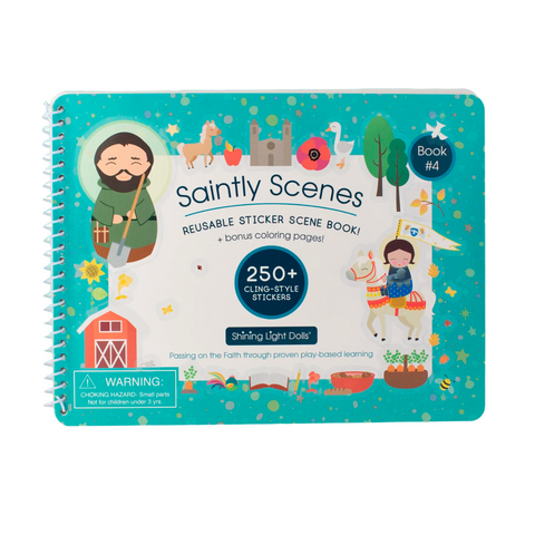 Saintly Scenes Book #4 - Reusable Sticker Scene and Coloring Book