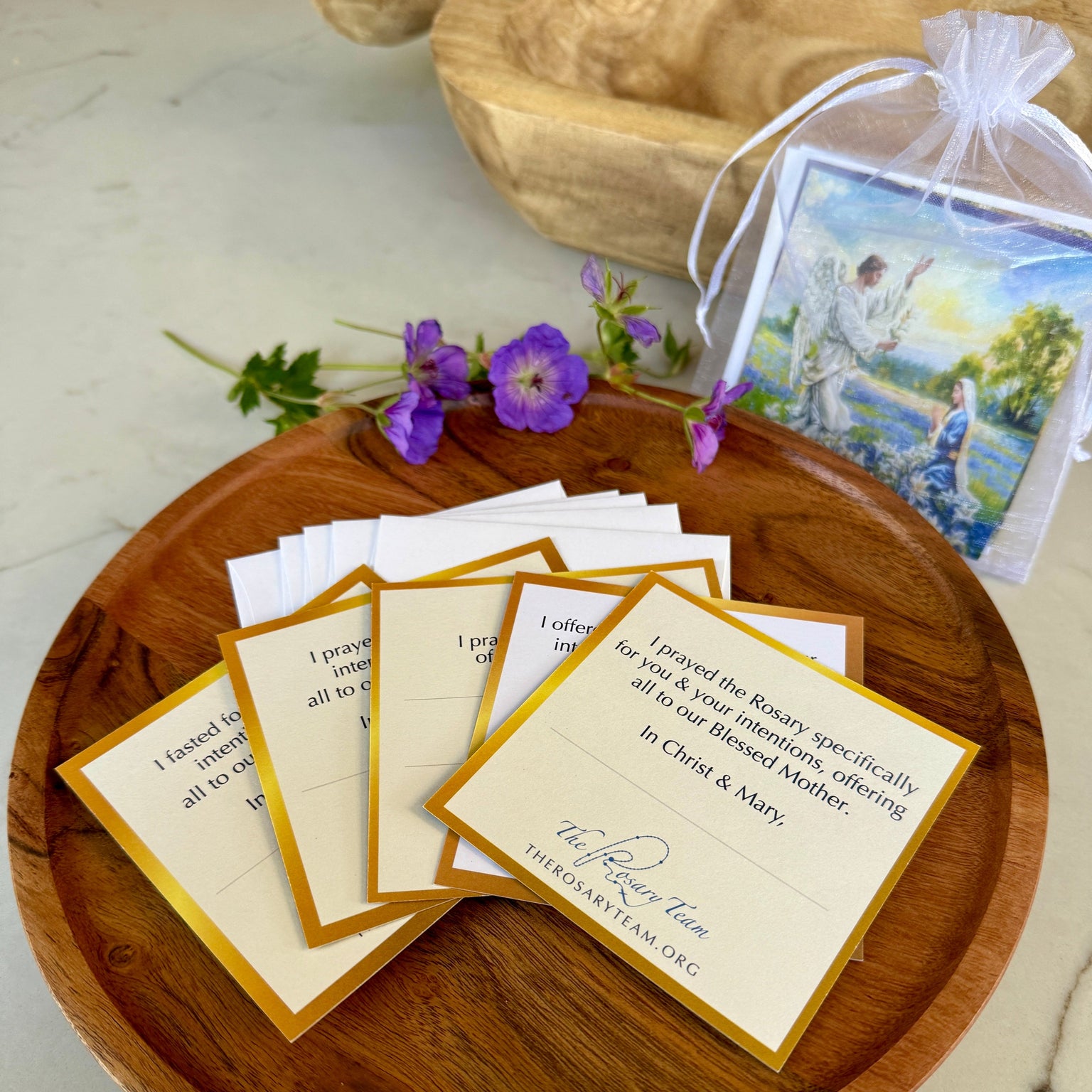 Spiritual Bouquet Prayer Cards Set of 5 with Envelopes