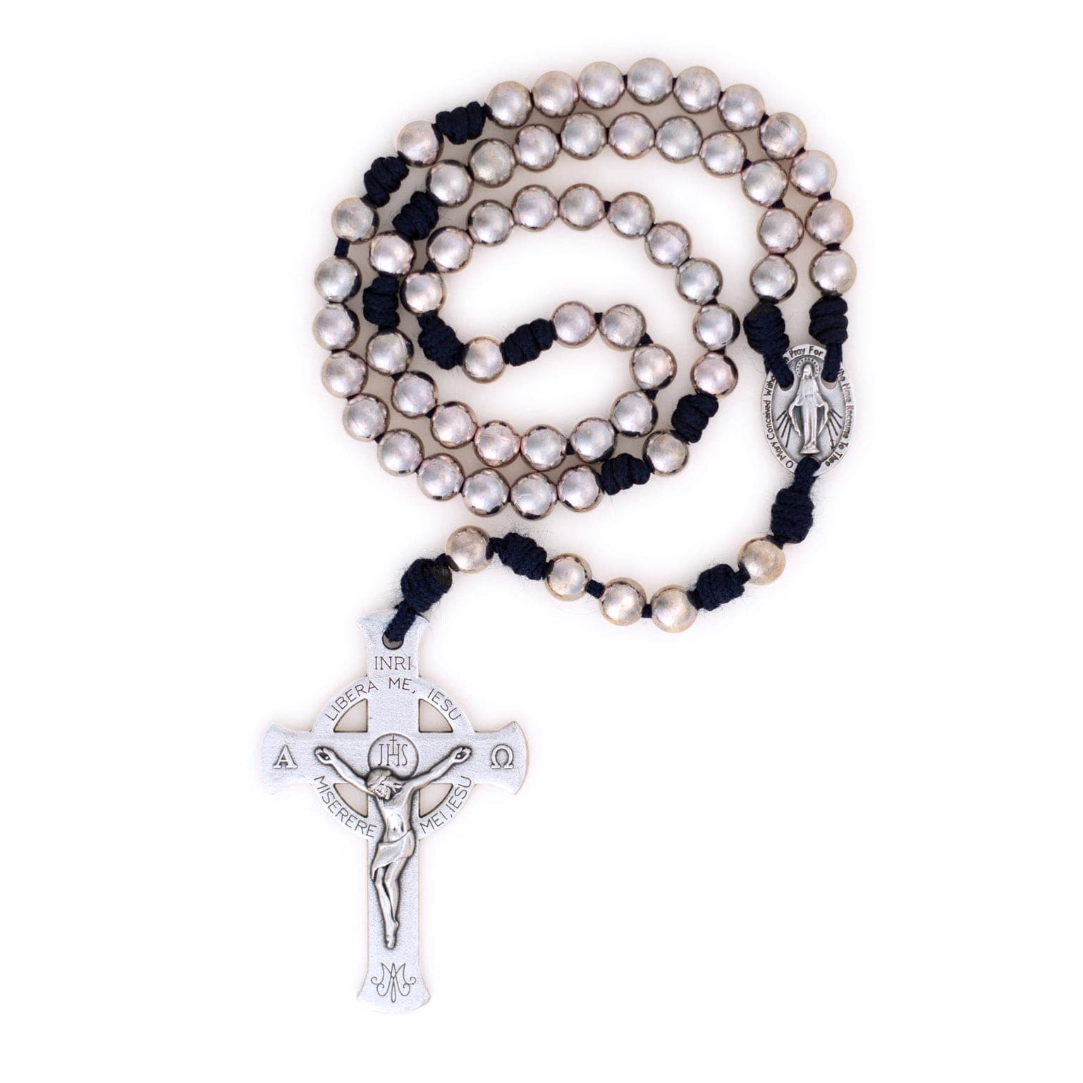 Lifetime Rosaries, Deliverance Cross Rosary, Silver