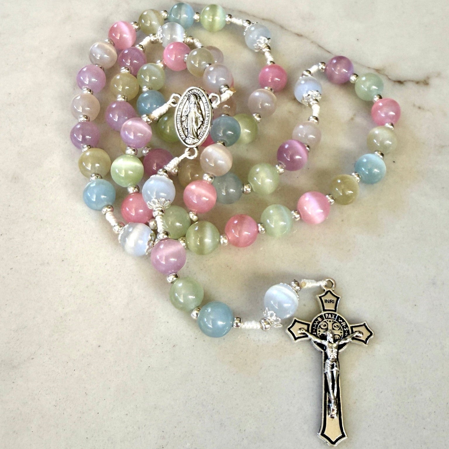 Spring Glass Bead Rosary Bundle