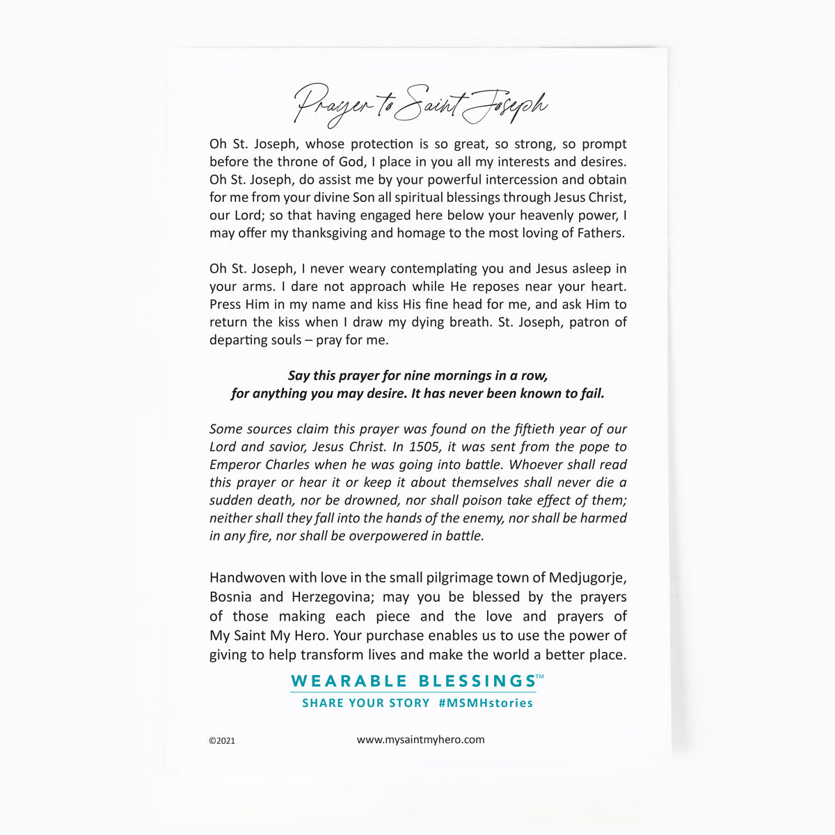St. Joseph Blessing Bracelet