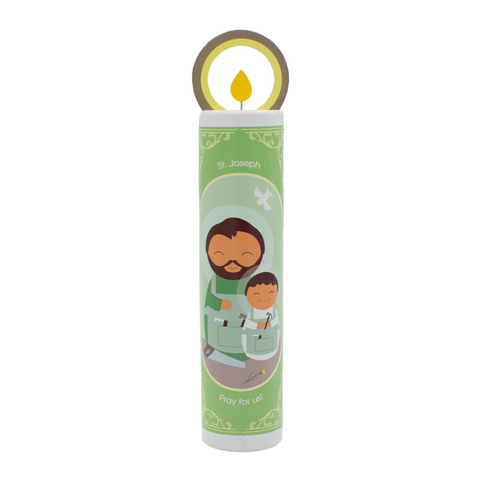 St. Joseph Wooden Prayer Candle
