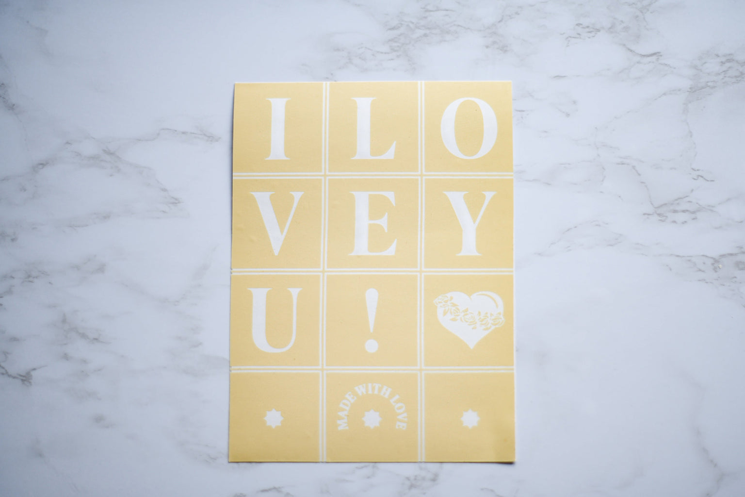 'I Love You' Stencils