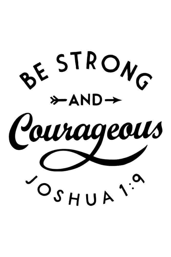 Be Strong & Courageous Maroon Longsleeve Tee