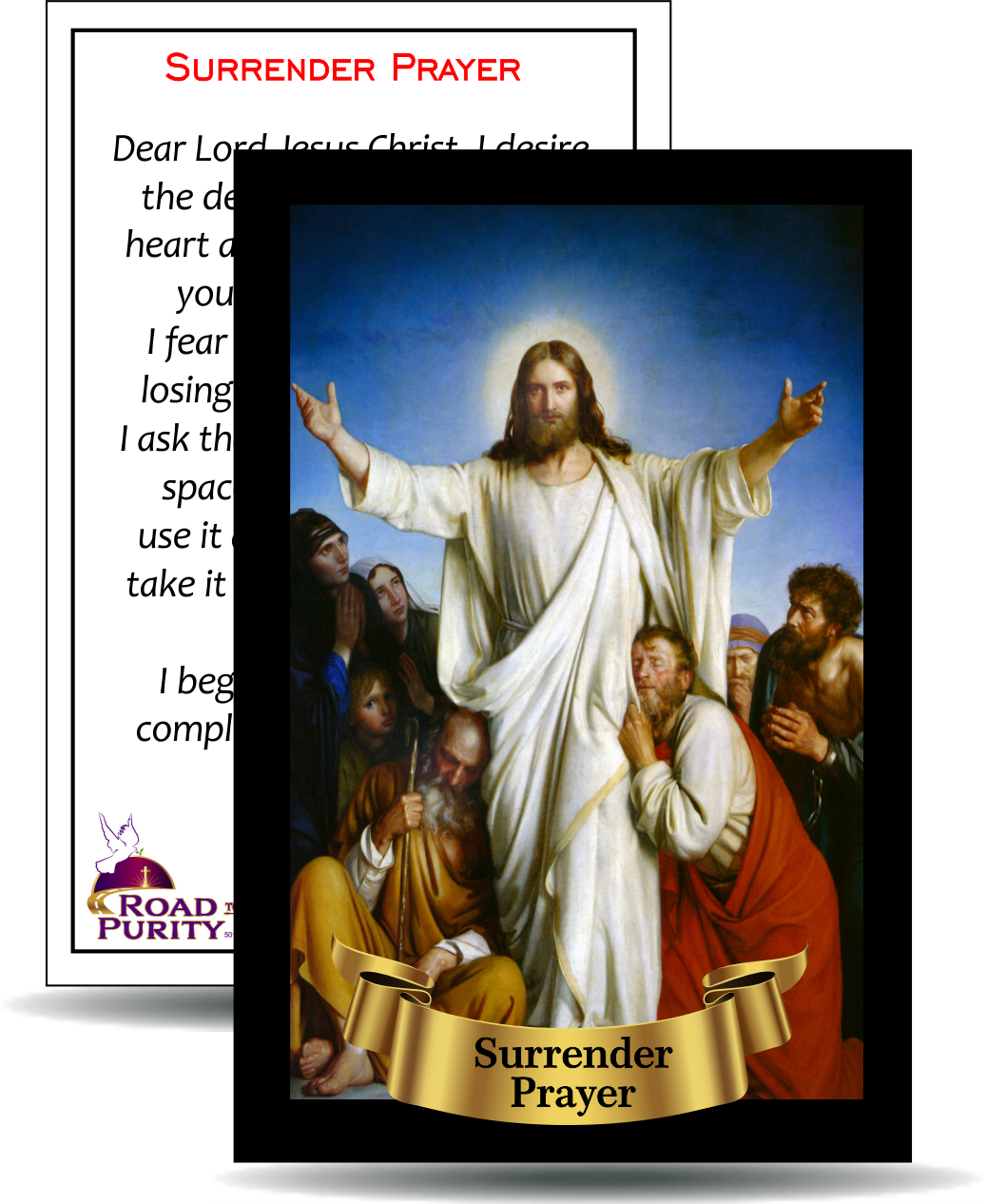 Surrender Prayer - Holy Card / 2 1/4"x 3 1/2" (b) (C)