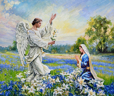 Joyful Mysteries of the Rosary Art Prints "The Annunciation"