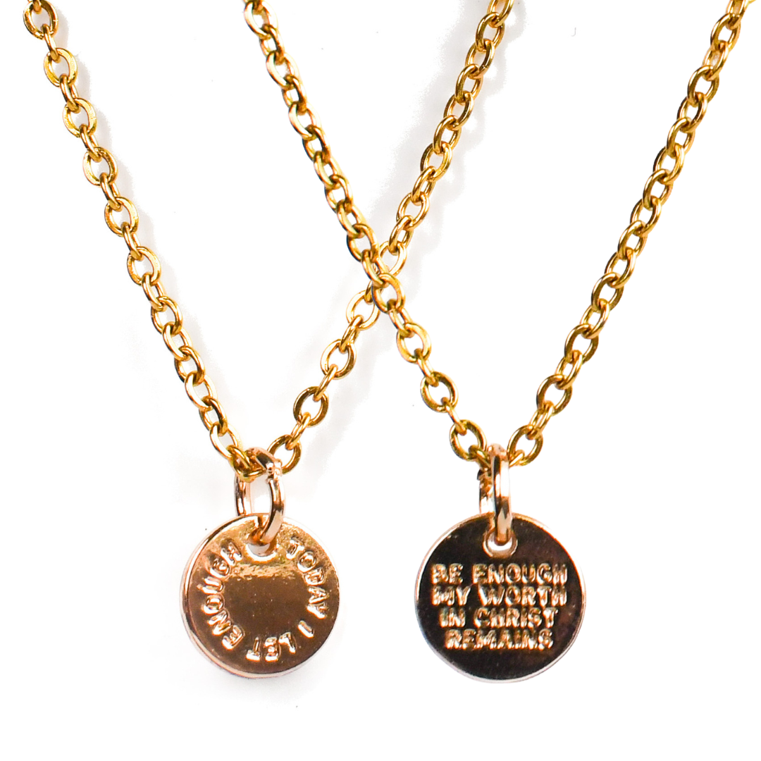 Let Enough Be Enough Coin Necklace