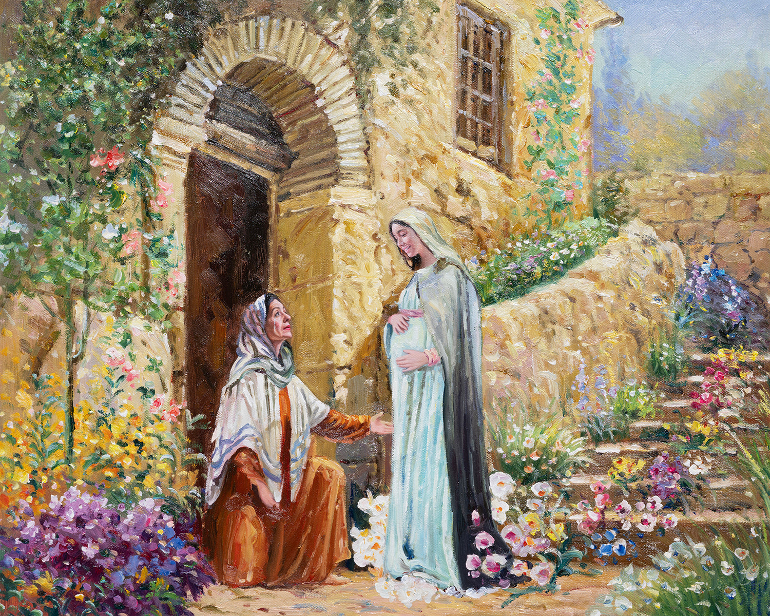 Joyful Mysteries of the Rosary Art Prints "The Visitation"