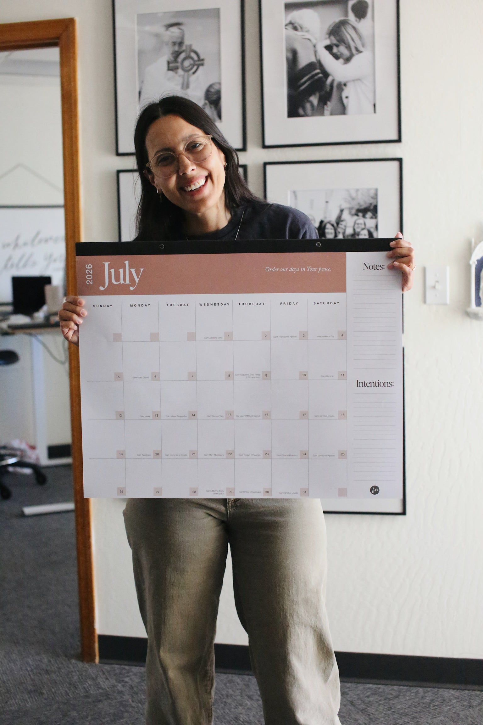 Catholic Wall and Desk 2026-2027 Academic Year Calendar