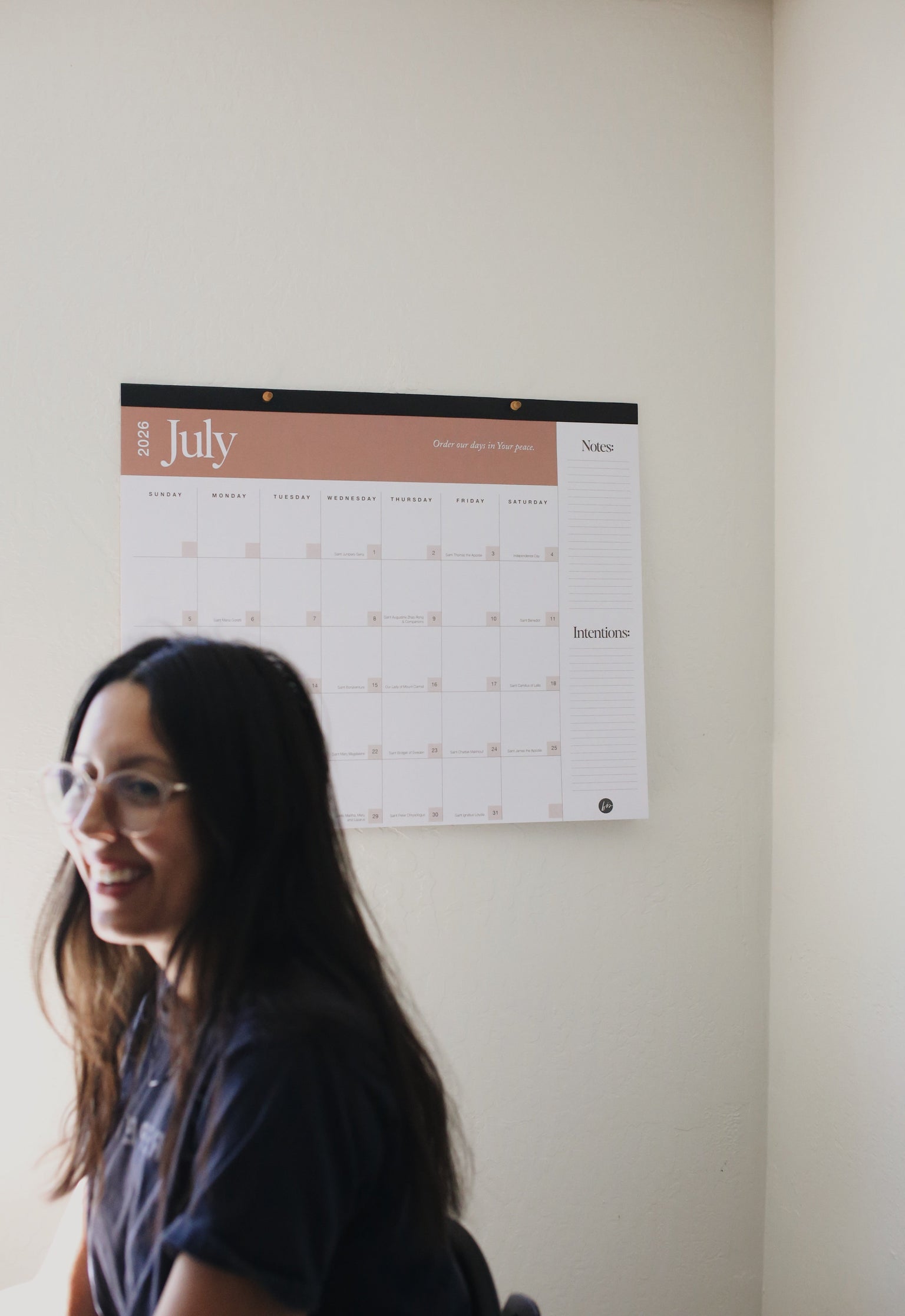 Catholic Wall and Desk 2026-2027 Academic Year Calendar