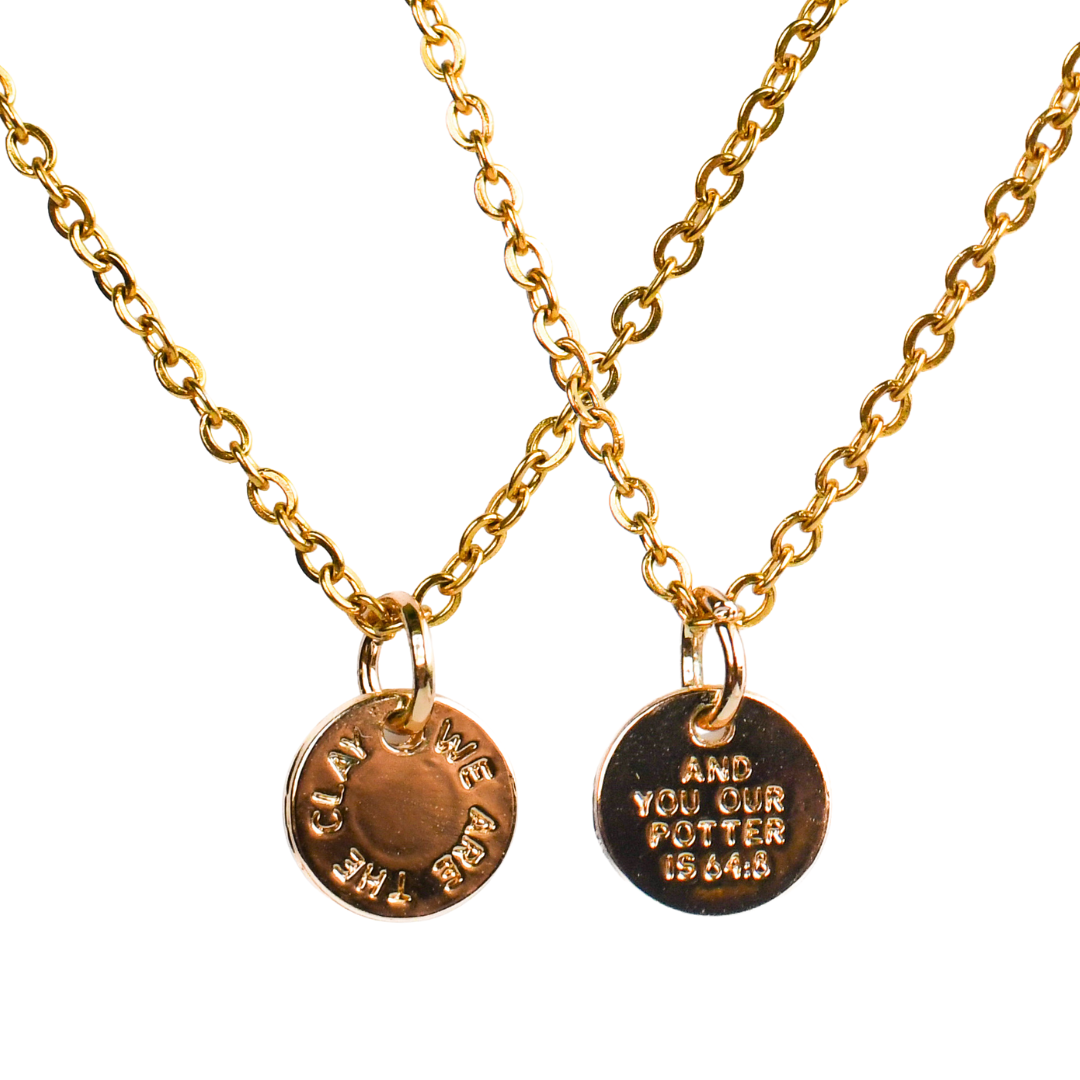 We are the Clay Gold Coin Necklace