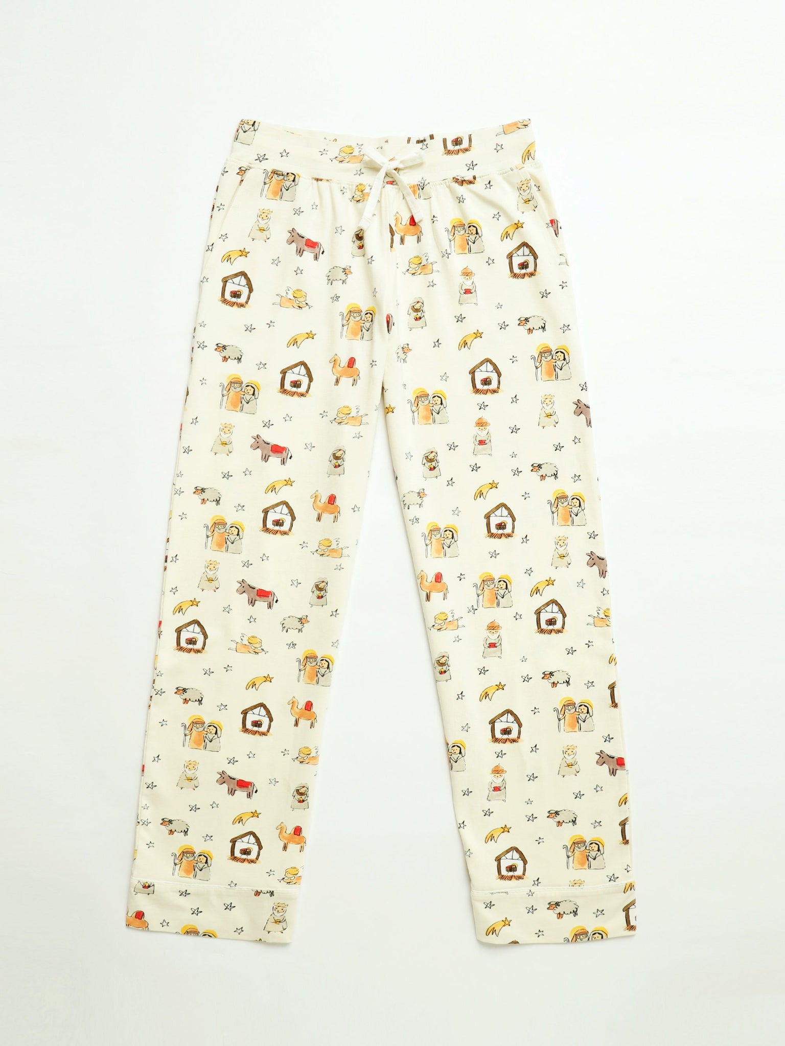 Away in a Manger Womens Notch Collar PJ Set Cotton