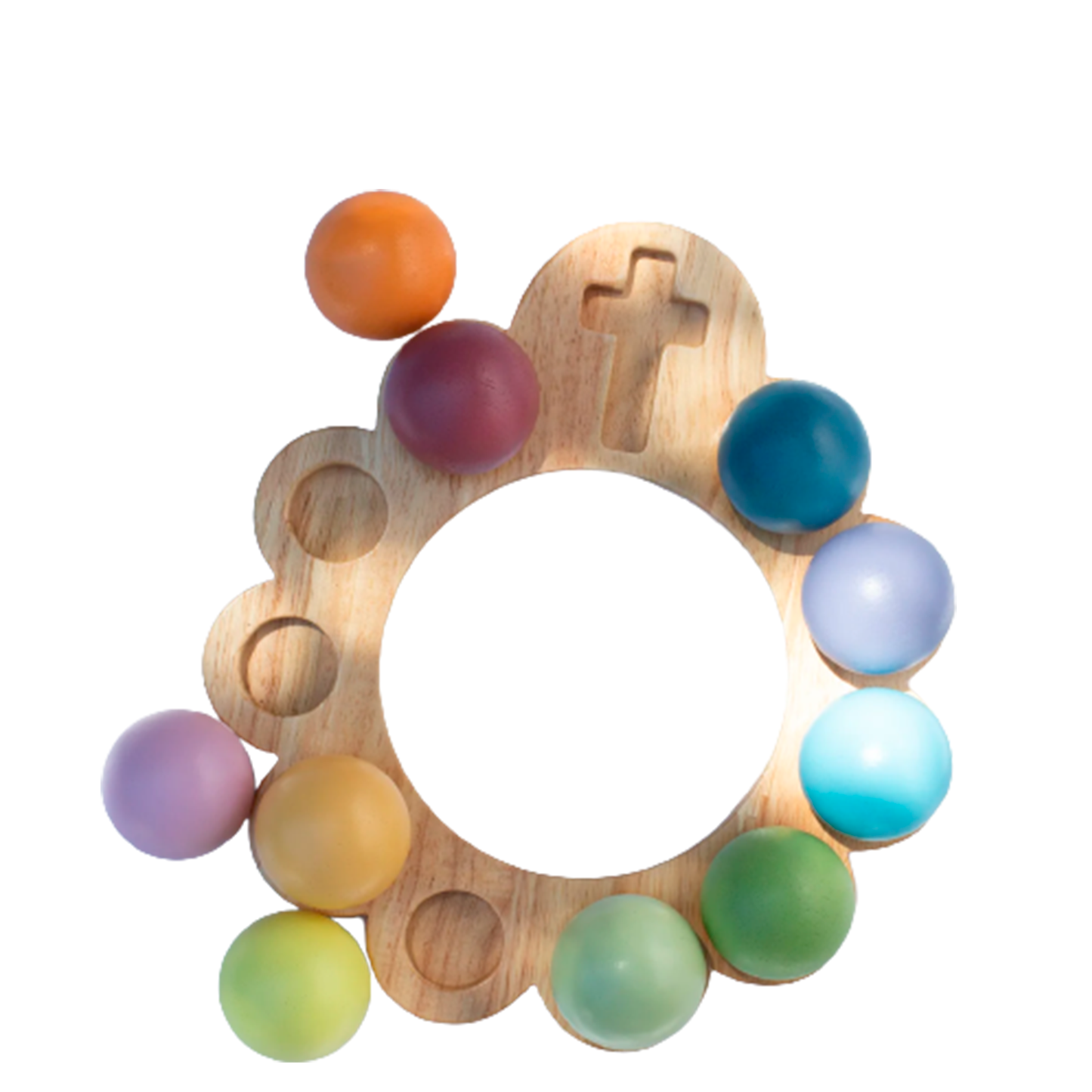 Wooden Decade Rosary Ball Set