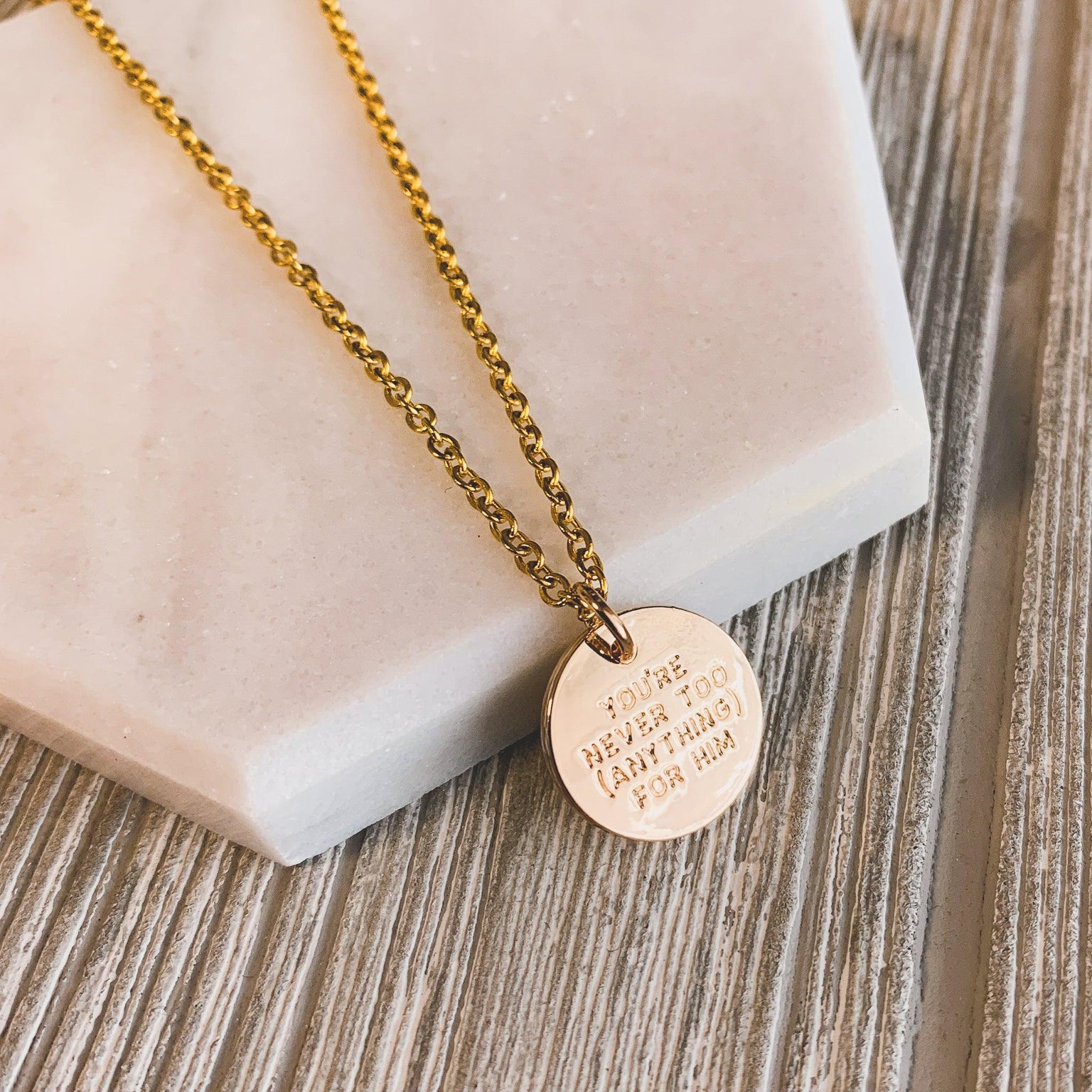 Be Real with Jesus Gold Necklace