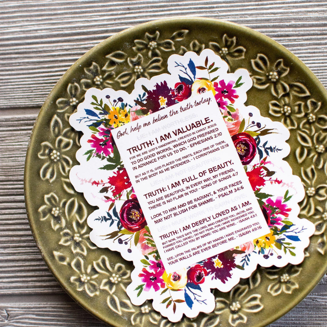 Biblical Affirmations Mirror Cling