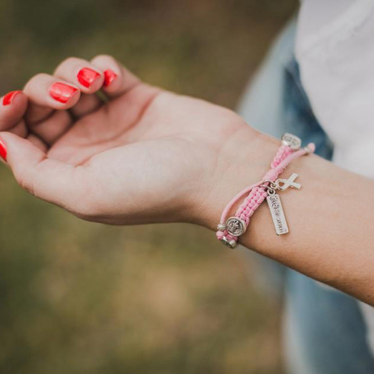 Blessing for a Cure Breast Cancer Awareness Bracelet