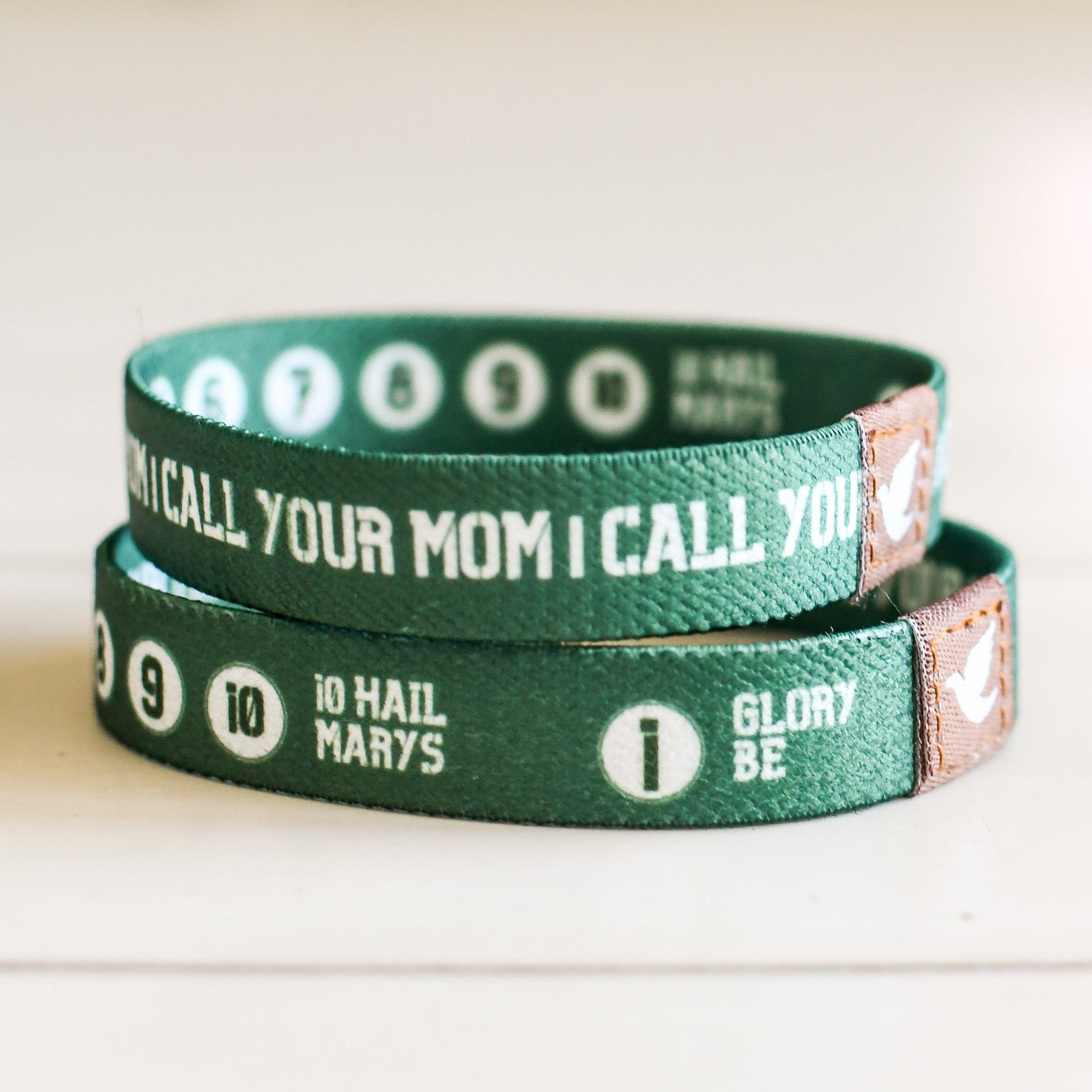 Call Your Mom Mens Rosary Bracelet