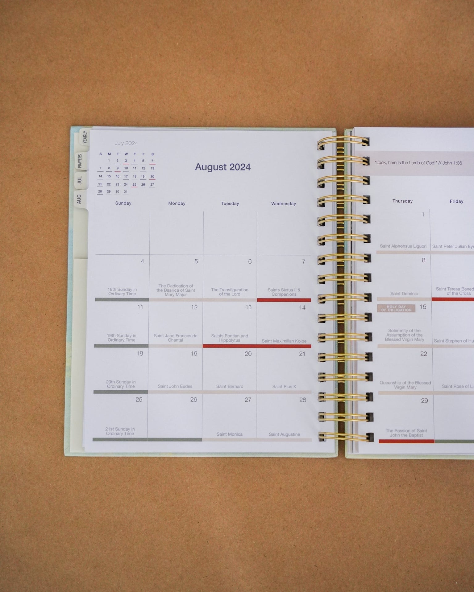 Catholic Academic Liturgical Planner // Mini Layout