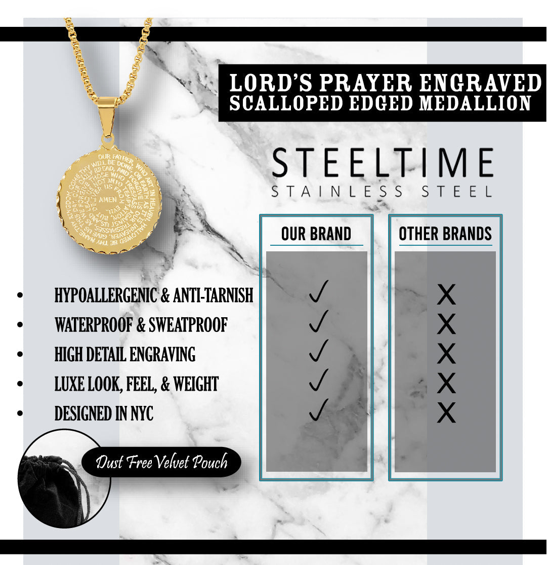 Lord's Prayer Medallion Necklace