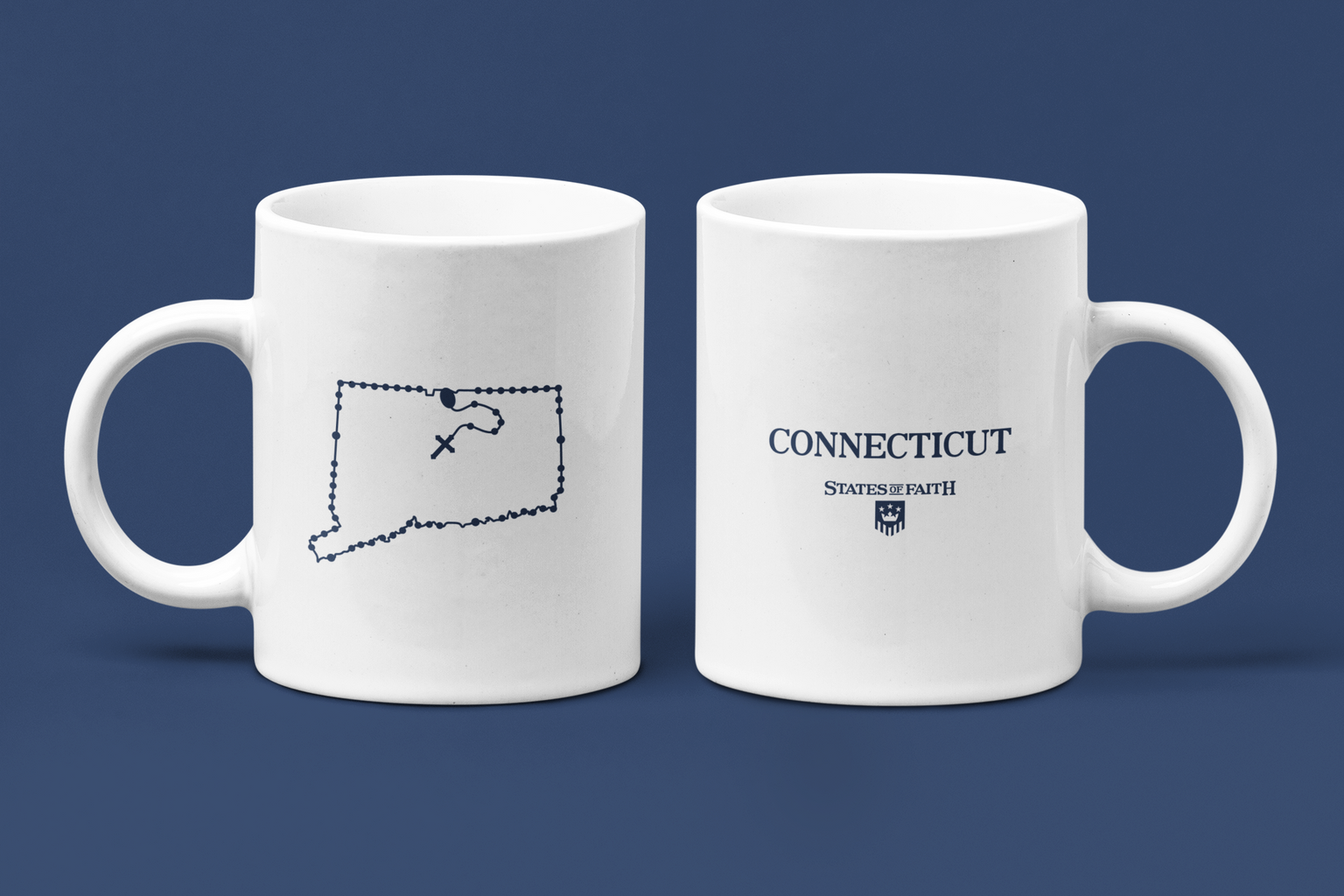 Connecticut Catholic Rosary Coffee Mug