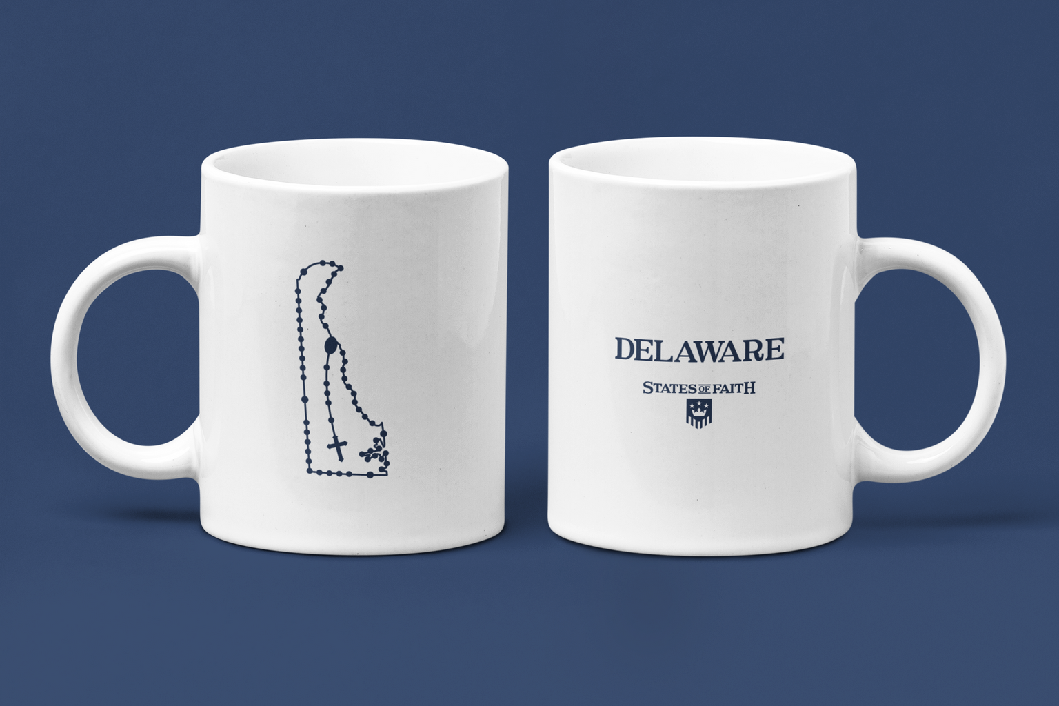 Delaware Catholic Rosary Coffee Mug