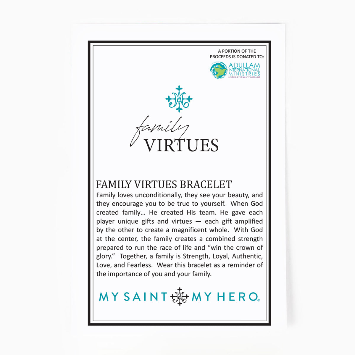 Family Virtues Bracelet