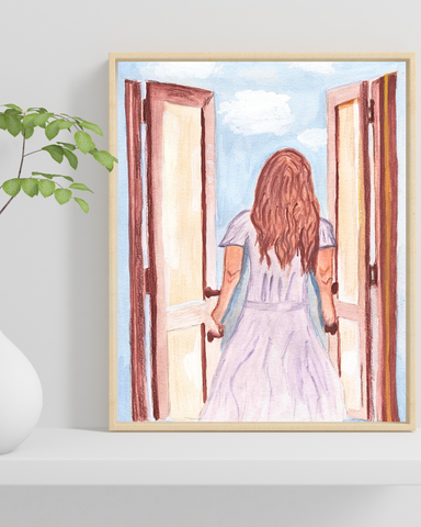 Open Door Watercolor Print