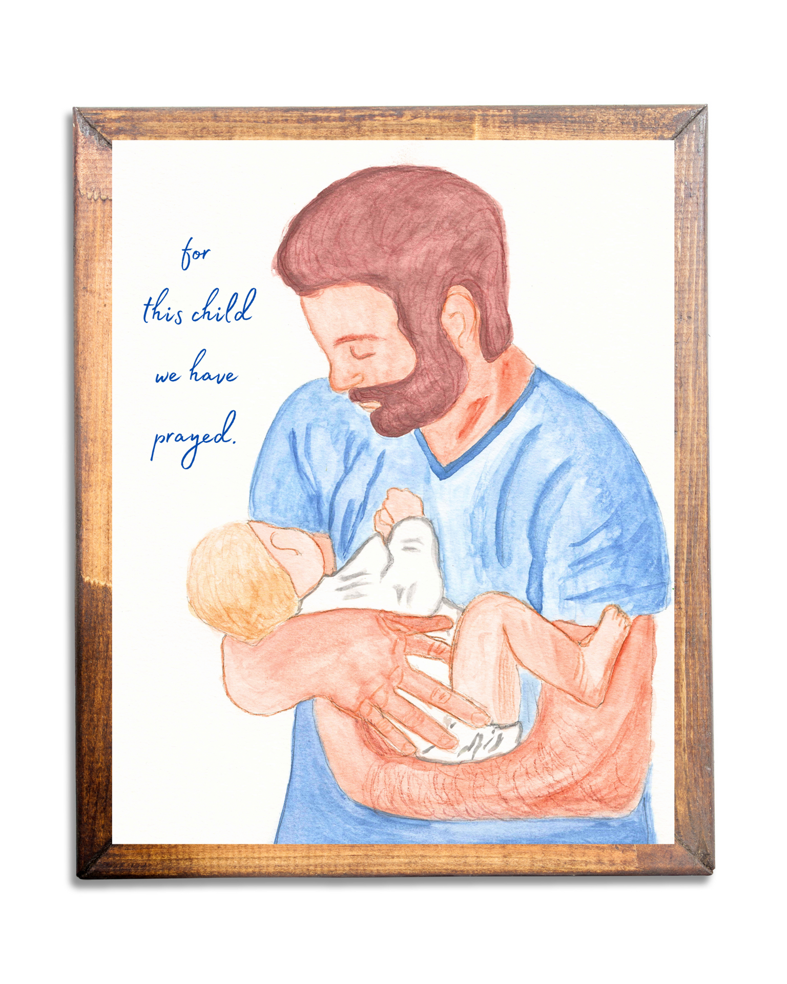 Dad and baby - Father's Day Gift - Physical Print Wall Art