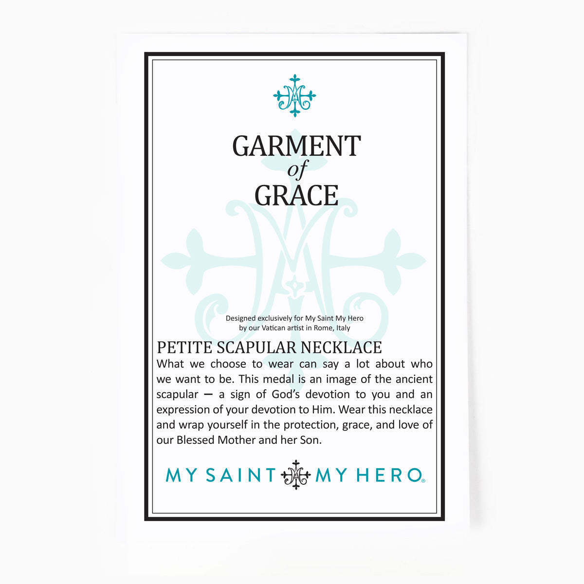 Garment of Grace Scapular Sterling Silver Necklace