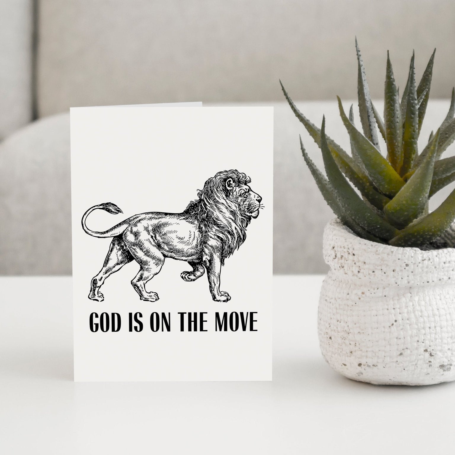 God is on the Move Greeting Card