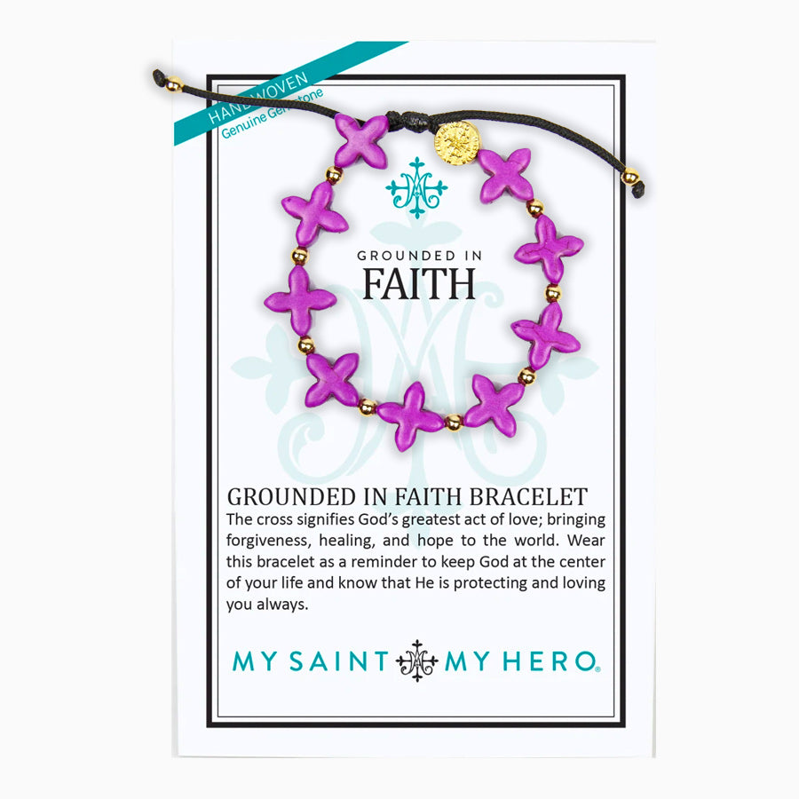 Grounded in Faith Beaded Cross Bracelet