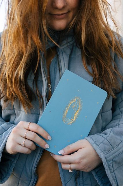 Our Lady of Guadalupe Notebook with Gold Detailing