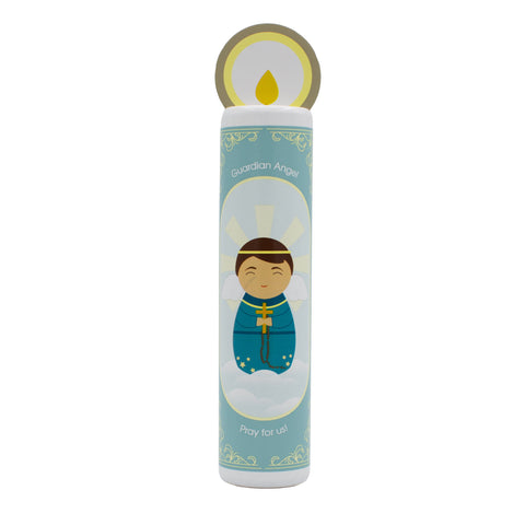 Guardian Angel (boy) Wooden Prayer Candle