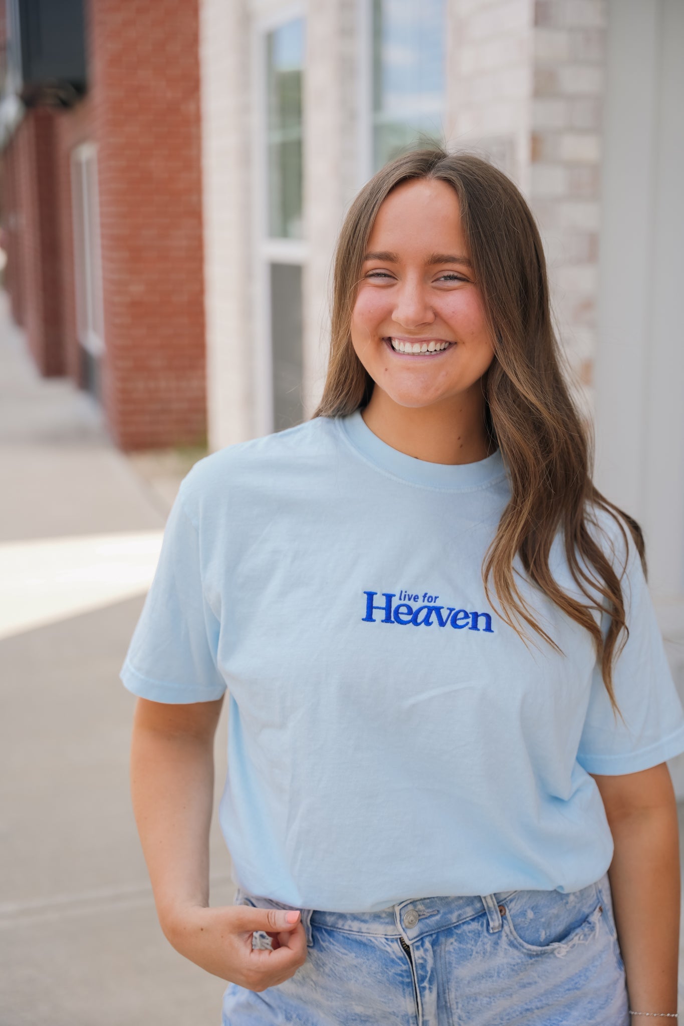 Live For Heaven Embroidered Tee