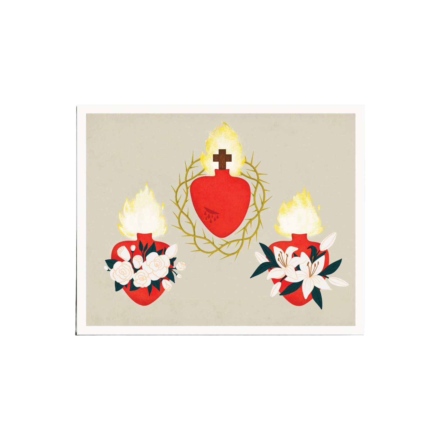 Holy Family Hearts Trio Print 14x11