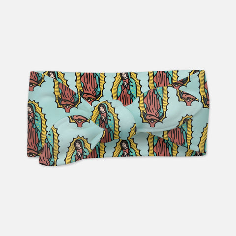 Our Lady of Guadalupe Blue Baby Headband