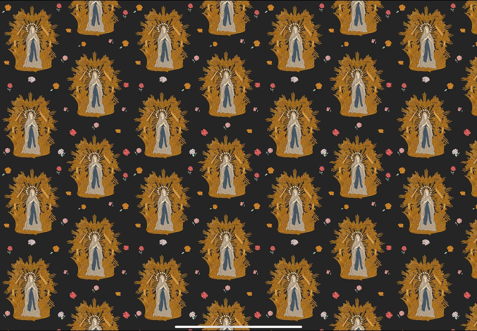 Mary Golden Wrapping Paper Sheets